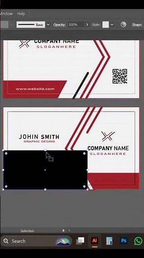 ​"Design process: Business Card Edition. 📐 Simple, clean, and professional.