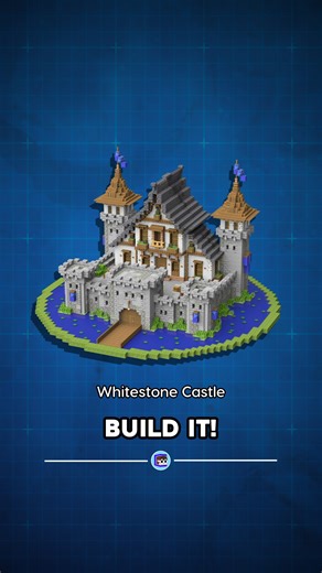 Charliecustard Builds on Instagram: "👷 Build it! Link in bio (Whitestone Castle) You can re-build this creation in your own world with the online 3D Guide or download the schematic or import the world on Java or Bedrock edition! #minecraft#charliecustardbuilds"