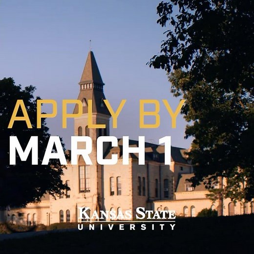 Apply to #KState by March 1! 🎓