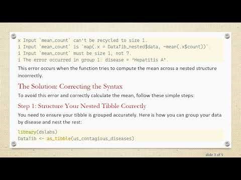 How to Use map Function with Nested Tibbles in R