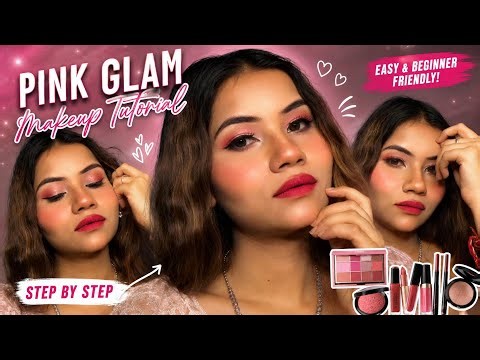 Pink Glam Makeup Tutorial 💖 | Easy & Beginner Friendly Makeup Look ✨