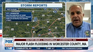 4.9K views · 46 reactions | EMERGENCY SITUATION: An emergency was declared in Leominster, MA after the city was blasted by torrential rains and flash flooding. Now officials worry that a nearby dam may have potential issues. Mayor Dean J. Mazzarella joined Amy Freeze on FOX Weather to discuss more. https://bit.ly/3PecKlo | FOX Weather | Facebook