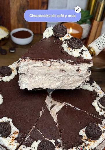 CHEESECAKE DE CAFÉ Y OREO🤤 Qué combinación más deliciosa. En el primer comerio esta la iformacion del cafe🥰☕️ #cheesecake #postresinhorno #recetasfaciles #recetasvirales #ideasdecomida