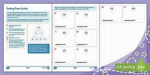 Finding Prime Factors (Ages 10 - 11)