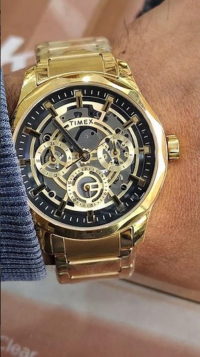 Timex Golden Skeleton Look Multifunction Watch Shorts Review #fullpackage #timexwatches #shorts