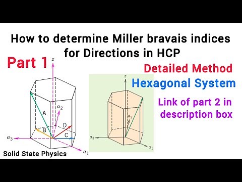 How to determine Miller bravais indices for Directions in HCP - hexagonal miller indices