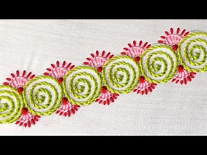 Simple & Elegant Floral Border for Dress/Kurti (Hand Embroidery Work)