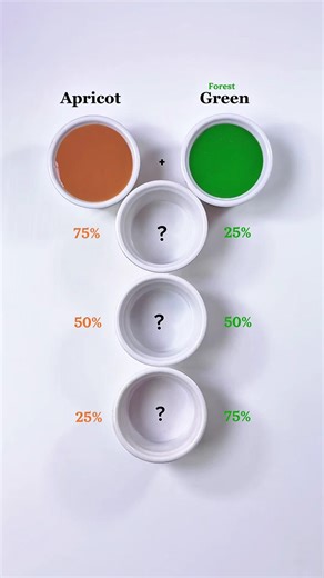 Let's Mixing Apricot + Forest Green Color 😍 #colormixing #painting #art #artandcraft #art