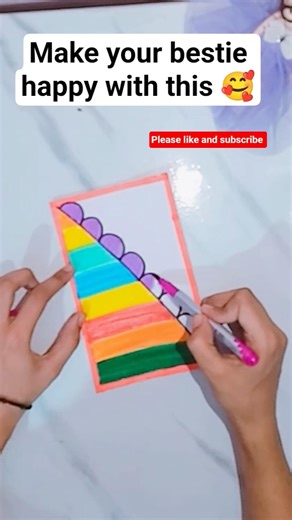 no glue no scissors easy birthday card 🥳🥰 #shorts #taraartandcraft #cardcreations #diy #carddesigner