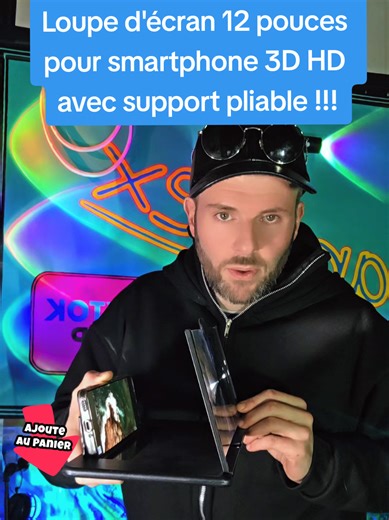 Loupe d'écran 12 pouces 3D HD pour smartphone pliable