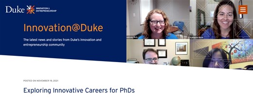 Exploring Innovative Careers for PhDs