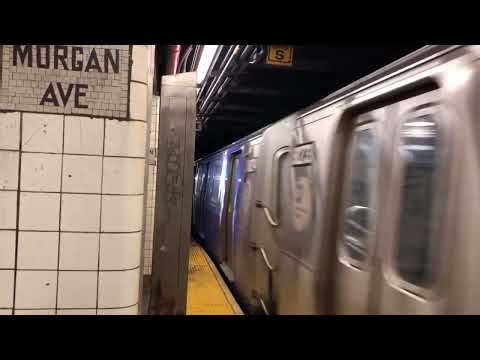 R143 Manhattan Bound (L) Train Entering Morgan Avenue (Bushwick, Brooklyn)