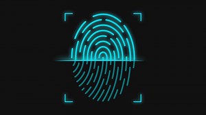 Biometric Fingerprint Scan animation footage