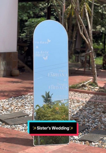 New design for my sister wedding. Arch mirror 160x50. ##weddingmirrormalaysia #weddingmirrorkotabharu #stickercerminwedding #weddingmirrorkelantan #weddingmirror #fyppppppppppppppppppppppp