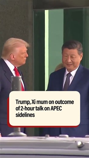 155K views · 2.3K reactions | After his closed-door meeting with Xi Jinping, Trump stayed silent in Busan but later revealed aboard Air Force One that both sides agreed to ease trade tensions, cut fentanyl tariffs, resume soybean purchases, and suspend rare earth curbs. No formal deal was signed. #GSWNews #China #UnitedStates #DonaldTrump #XiJinping #TradeWar #Tariffs #BilateralTalks #RareEarthMetals | Global South World | Facebook