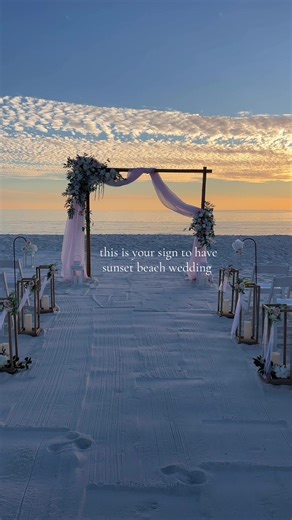Sunset beach wedding in Florida #sunset #beach #wedding #weddings #florida