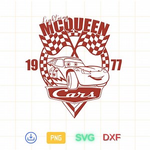Lightning Mcqueen SVG Laser Cut File, Cars Lightning Mcqueen Download Digital File - Svg, Dxf, Pdf, and Png - Etsy