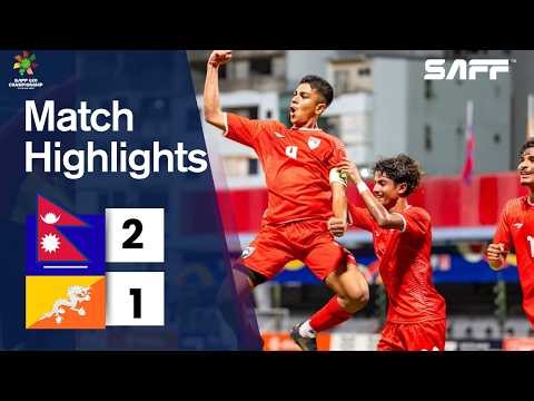 Nepal vs Bhutan Highlights | Nepal Score 2 Goals | SAFF U-20 Men’s Championship