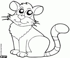 Cat coloring page printable game