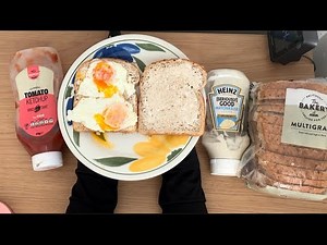 ASMR | Whispered Sandwich Making & Eating (Fried Egg, Ketchup & Mayo)