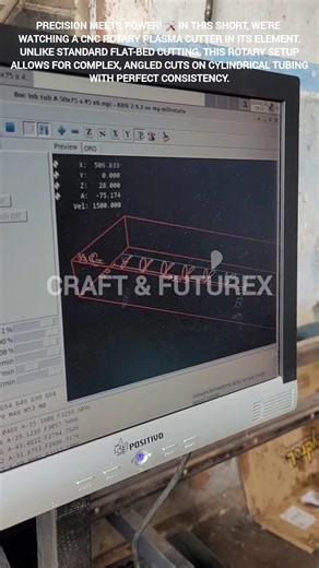 Satisfying CNC rotary plasma cutting. #ytshorts