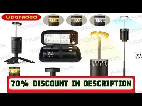 A must-have product! Outdoor Camping LED Telescopic Flashlight with Tripod Nuts Multifunctional Re