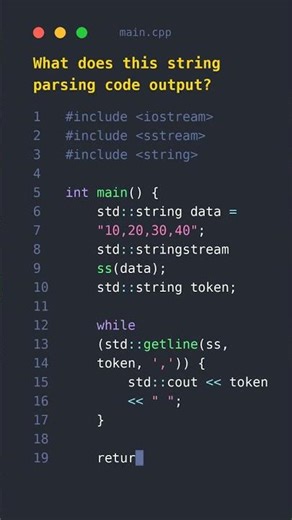 🤯 The Hidden Quirk in C++ String Parsing! 💥 #c++tips #viral #c++tutorial
