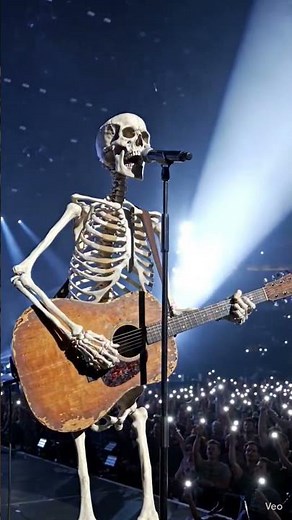 “Imagine a skeleton becoming a rockstar.”#youtubeshorts #entertainment #ai #trending