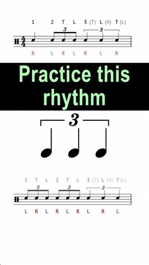 Quarter Note Triplet Rhythm Exercise @ 80 bpm