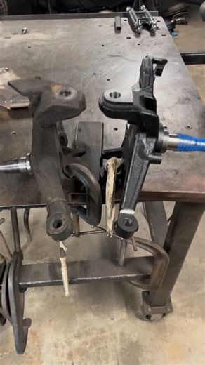 Alkem-Arc on Instagram: "Square body c10 drop spindles modified to fit c20 control arms/ball joints on a g20 van. #chevrolet #suspension #custom #van #vanlife"