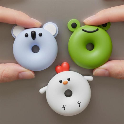 3D Print Magnet STL File – Cute Donut Friend Fridge Magnets, Easy Print, Beginner Friendly - Etsy