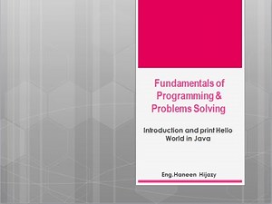 Introduction and print Hello world in java