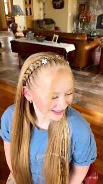 Braided headband hair tutorial! #hairstyle #longhair #braids #hairtutorial #mama #girl #vitalshorts