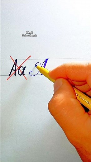 easy cursive small & capital letters "A" calligraphy for beginners | a to z calligraphy #calligraphy