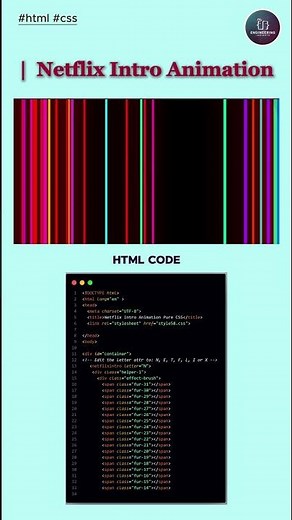 Netflix Intro Animation with PURE CSS 🎥✨ | Web Design Tutorial