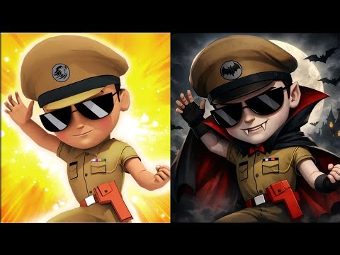 Little Singham Cartoon Characters As Vampire | Little Singham Characters In Real Life
