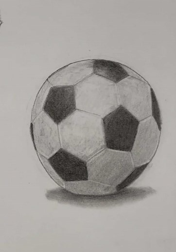 Realistic Soccer Ball Drawing in 10 Minutes