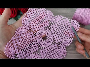 Elegant Lace Flower Crochet Pattern 🌸 | Beginner-Friendly Coaster Tutorial | DIY Tığ İşi 2025