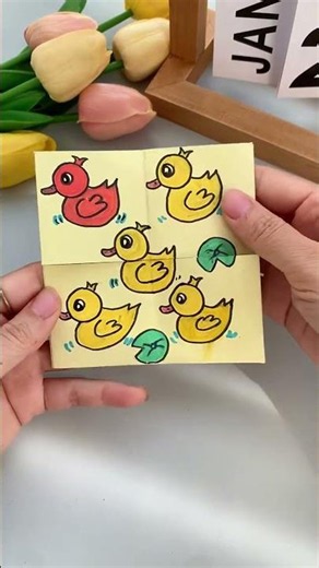 5分钟学会折纸翻翻乐 孩子最爱的手工玩具 #折纸 #儿童手工 #DIY
