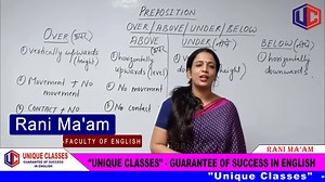 Preposition || OVER / Above / Under / Below || English With Rani Ma'am #Preposition | English With RANI MAM