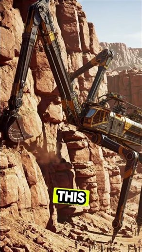 Spider Excavator Climbing a Cliff – Unreal Heavy Machine in Action