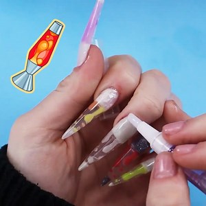 30K views · 437 reactions | Getting Groovy With Lava Lamp Nails | Polygel | Emily Susanah | Facebook