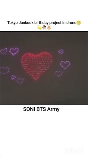 Tokyo Junkook birthday project in drone 🥹💫🥀|| barish aayi hai ||#bts#short#@sonibtsarmy