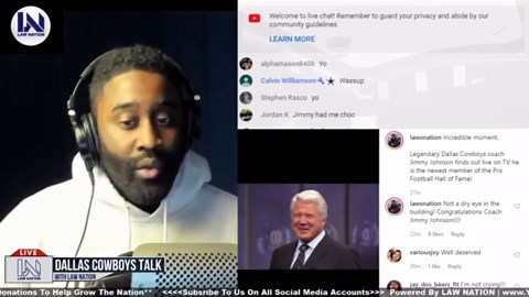 law nation sports: jimmy johnson enshrined in pro football hall of fame! dallas cowboys legend