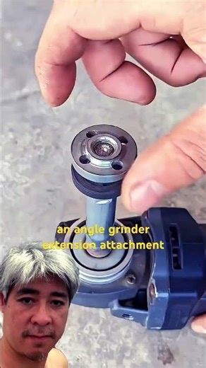 an angle grinder extension attachment