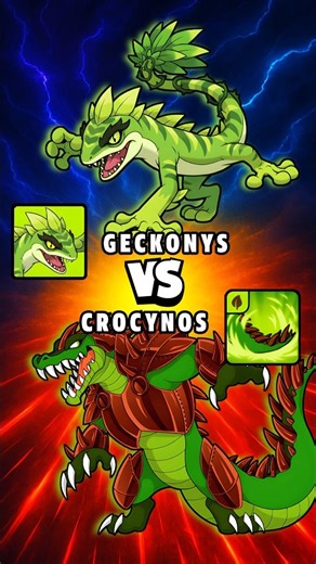 New Dynamon Geckonys VS Crocynos Battle in dynamons world 🔥 #dynamonsworld #pokemon #shorts