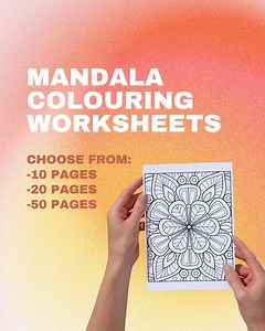 50  Mandala Colouring Worksheets | Digital Download | Printable Mindfulness Pages - Etsy