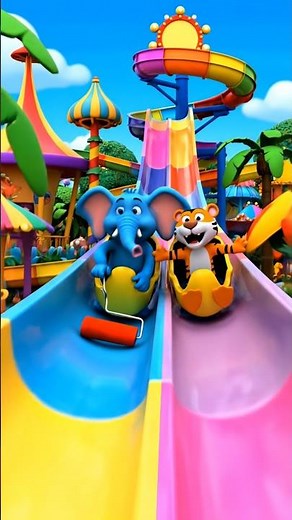 Crazy 3D Animal Fun | Satisfying Color Animation #Shorts