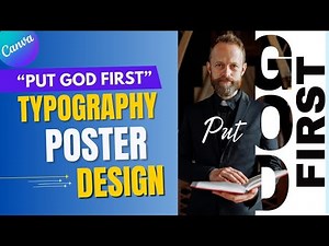 'Put God First' Christian Art in Canva | Viral Typography Poster Design Idea!