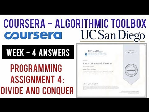 Programming Assignment 4: Divide and Conquer Algorithmic Toolbox Week 4 Assignment Solutions |UC SAN
